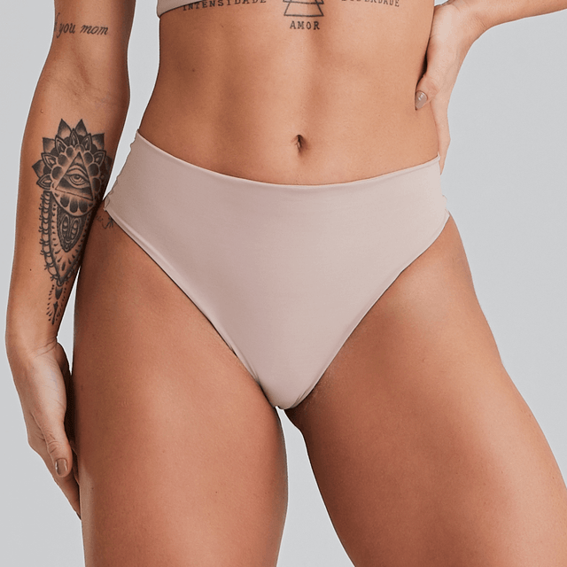 Double-layered High-waisted Seamless Brief