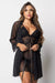 Kit Amore - Black Nightie and Robe in Tulle and Lace