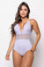 Periwinkle Microfiber and Lace Bodysuit